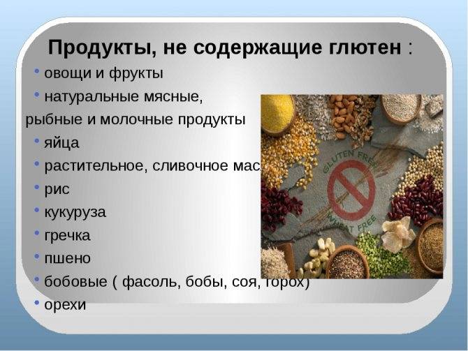 В каких продуктах содержится глютен | маммология.ру