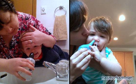 Чем и как следует промывать нос при насморке малышу?