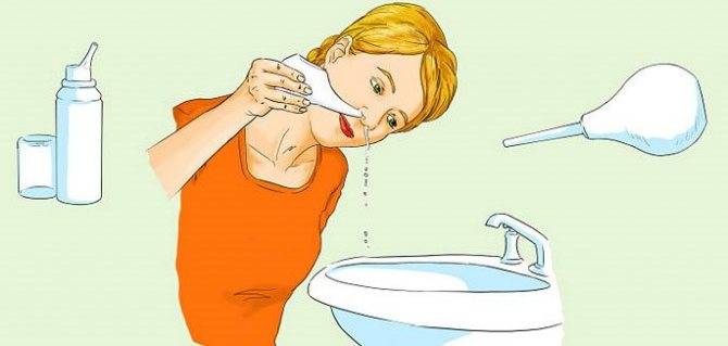 Как промывать нос солевым раствором при гайморите
