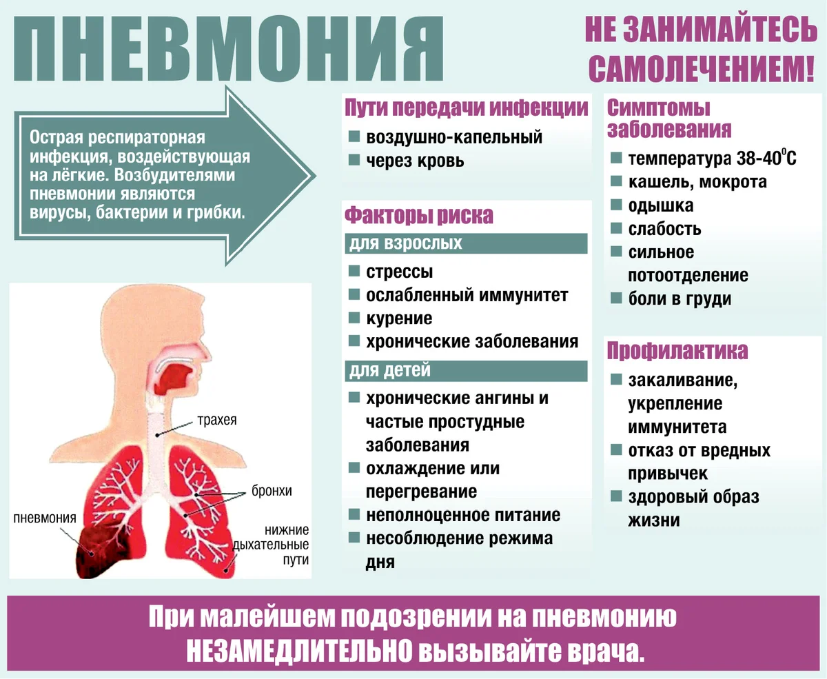 Воспаление легких - симптомы у детей: диагностика пневмонии