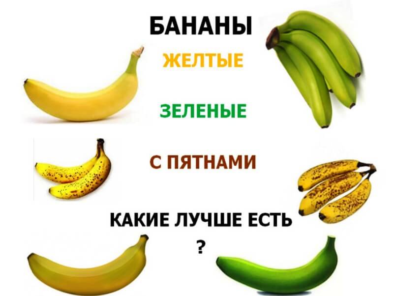 Какие бананы полезнее зеленые или желтые — как выбрать | полезные свойства бананов
