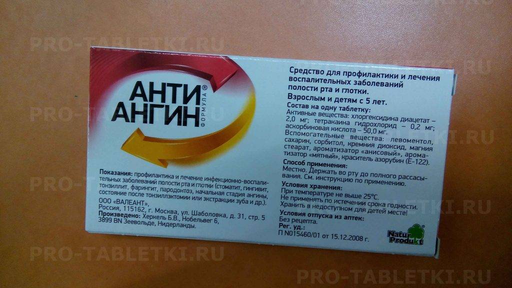 Инструкция по применению таблеток для рассасывания и спрея «антиангин», аналоги