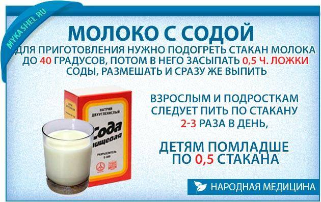 Молоко с содой от кашля: рецепты. детям и взрослым